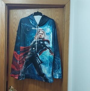 Men's Blue Graphic Lightweight Hoody